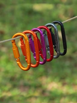 3/5Pcs Aluminum Alloy with Lock D-Shaped Carabiner Multi-Color Keychain Camping Hiking Sports Backpack Buckle Outdoor Tool