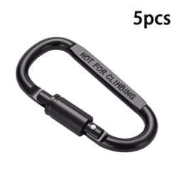 3/5Pcs Aluminum Alloy with Lock D-Shaped Carabiner Multi-Color Keychain Camping Hiking Sports Backpack Buckle Outdoor Tool