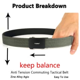 TUSHI New Hard Tactical Belt for Men Metal Automatic Buckle IPSC Gun Belt Nylon Military Belt Outdoor EDC Sports Girdle Male