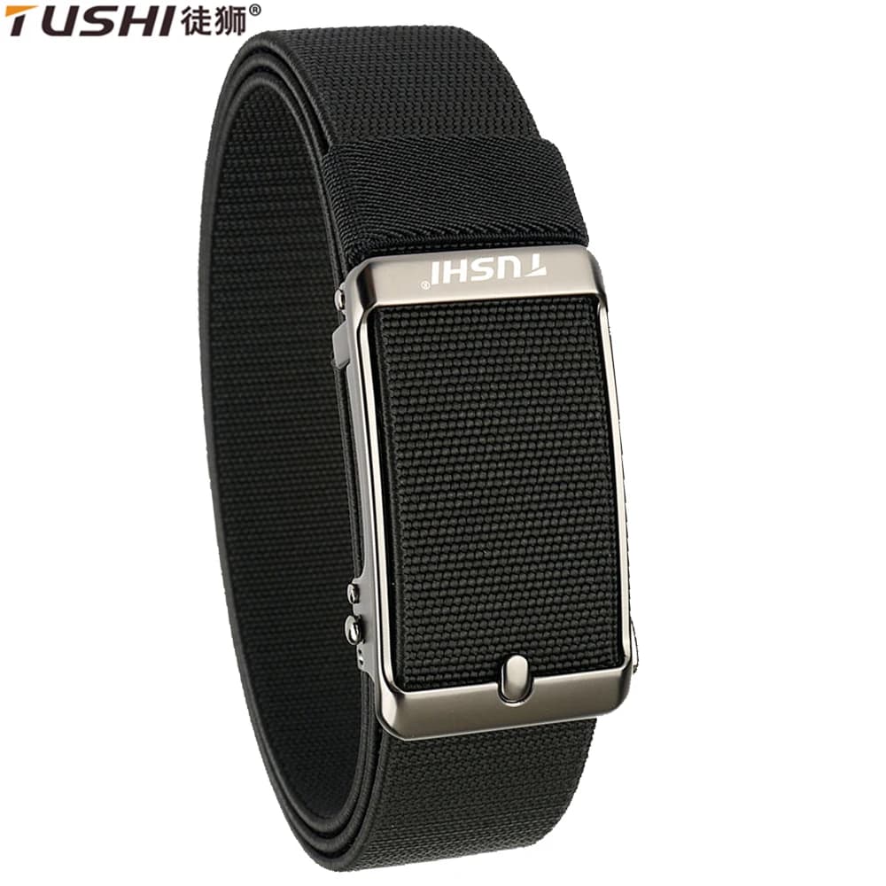 TUSHI Men's Belt Fashion Casual Elastic Belt Outdoor Sports Lady Tactical Belt Strap Climbing Belt With Pants Jeans Neutral Belt