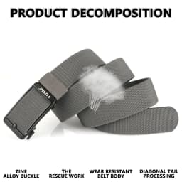 TUSHI Men's Belt Fashion Casual Elastic Belt Outdoor Sports Lady Tactical Belt Strap Climbing Belt With Pants Jeans Neutral Belt