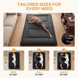 MCQ 4 Inch Japanese Floor Mattress Foldable Futon Mattress with Removable Washable Cover Soft Bed Topper Home Bedroom Furniture