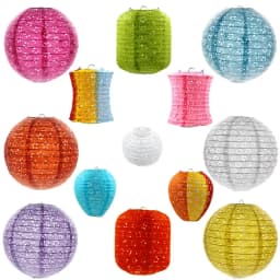 15cm 20cm Ellipse Chinese Hollow out Paper Lanterns Wedding Lanterns Paper Lampshade Holiday Party Supplies Children DIY Lantern