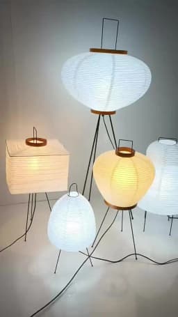 Noguchi Akari Rice Paper Floor Light Japanese Table Desk Lamp with E27 Bulb
