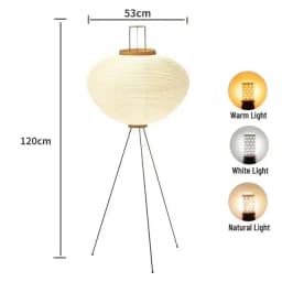 Noguchi Akari Rice Paper Floor Light Japanese Table Desk Lamp with E27 Bulb