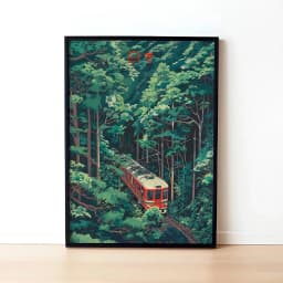 Retro Japanese Landscape Canvas Printing Asian Art Railway Wall Art Poster Modern Living Room Bedroom Bathroom Home Decor