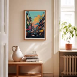 Retro Japanese Landscape Canvas Printing Asian Art Railway Wall Art Poster Modern Living Room Bedroom Bathroom Home Decor