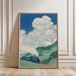 Retro Japanese Landscape Canvas Printing Asian Art Railway Wall Art Poster Modern Living Room Bedroom Bathroom Home Decor