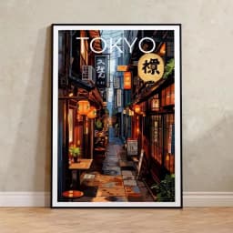 Retro Japanese Landscape Canvas Printing Asian Art Railway Wall Art Poster Modern Living Room Bedroom Bathroom Home Decor