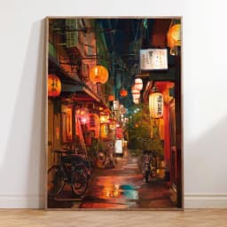Retro Japanese Landscape Canvas Printing Asian Art Railway Wall Art Poster Modern Living Room Bedroom Bathroom Home Decor