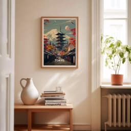 Retro Japanese Landscape Canvas Printing Asian Art Railway Wall Art Poster Modern Living Room Bedroom Bathroom Home Decor