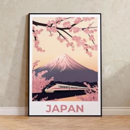 Retro Japanese Landscape Canvas Printing Asian Art Railway Wall Art Poster Modern Living Room Bedroom Bathroom Home Decor