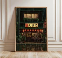 Retro Japanese Landscape Canvas Printing Asian Art Railway Wall Art Poster Modern Living Room Bedroom Bathroom Home Decor