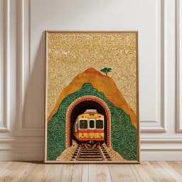 Retro Japanese Landscape Canvas Printing Asian Art Railway Wall Art Poster Modern Living Room Bedroom Bathroom Home Decor