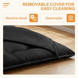 MCQ 4 Inch Japanese Floor Mattress Foldable Futon Mattress with Removable Washable Cover Soft Bed Topper Home Bedroom Furniture