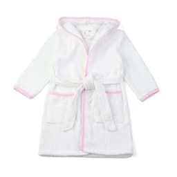 Ruffkids 100% Cotton BathRobe Boys Girls Robe Pajamas Sleepwear With Belt White Pijamas Long Sleeve Hooded Bath Towels Kids Pjs