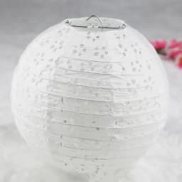 10/15/20/25/30/35/40cm White Hollow Round Paper Lantern Ball Festival Supplies Chinese Paper Lantern Wedding Party Decoration