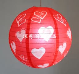 1pc 40cm 16" Plum Blossom Blue Porcelain Bamboo Printed Chinese Round Paper Lantern Wedding Xmas Party Decor Hanging Paper Ball