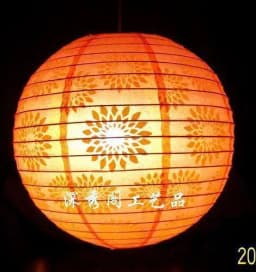 1pc 40cm 16" Plum Blossom Blue Porcelain Bamboo Printed Chinese Round Paper Lantern Wedding Xmas Party Decor Hanging Paper Ball