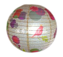 1pc 40cm 16" Plum Blossom Blue Porcelain Bamboo Printed Chinese Round Paper Lantern Wedding Xmas Party Decor Hanging Paper Ball