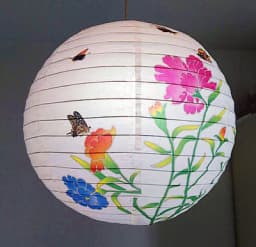 1pc 40cm 16" Plum Blossom Blue Porcelain Bamboo Printed Chinese Round Paper Lantern Wedding Xmas Party Decor Hanging Paper Ball