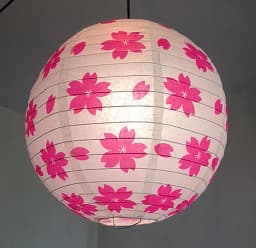 1pc 40cm 16" Plum Blossom Blue Porcelain Bamboo Printed Chinese Round Paper Lantern Wedding Xmas Party Decor Hanging Paper Ball
