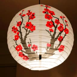 1pc 40cm 16" Plum Blossom Blue Porcelain Bamboo Printed Chinese Round Paper Lantern Wedding Xmas Party Decor Hanging Paper Ball