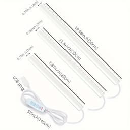LED Light Under Cabinet Lights 5V2A USB Plug 3Colors Dimmable Magnetic LED Night Light Kitchen Bedroom Lighting 30/40/50cm Nigh
