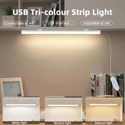 LED Light Under Cabinet Lights 5V2A USB Plug 3Colors Dimmable Magnetic LED Night Light Kitchen Bedroom Lighting 30/40/50cm Nigh