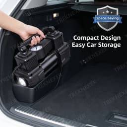 Tire Inflator Portable Air Compressor for Car Tires, 12V DC Auto Tire Pump with Digital Pressure Gauge, Emergency LED Light