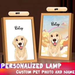 Custom Pet Photo Frame Lamp Personalized Pet Portrait And Name Night Light Dog Cat Memorial Photo Frame Wall Room Decor Gift