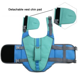 Dogs Life Jackets Pets Life Vest with Removable Neck Float Buoyancy for Cats Dog Swimming Boating Ripstop Pets Safety Swimsuit
