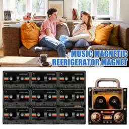 NFC Tape-Shaped Magnetic Music Fridge Magnet NFC-Activated Automatic Song Playback Acrylic Decorative Home Refrigerator Magnet