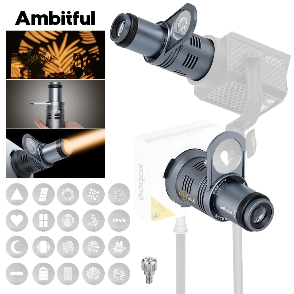 Ambitful AL20 Focalize Conical Snoot Optical Condenser Art Special Shaped Beam with for Mini Bowens Godox Yongnuo Zhiyun Mount