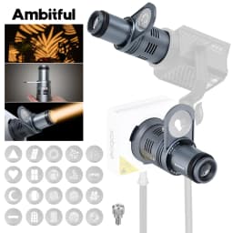 Ambitful AL20 Focalize Conical Snoot Optical Condenser Art Special Shaped Beam with for Mini Bowens Godox Yongnuo Zhiyun Mount
