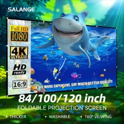 Salange Projector Screen 100 inch 120 inch 150 Portable Foldable for Home Theater Outdoor Indoor Double Side projection screens