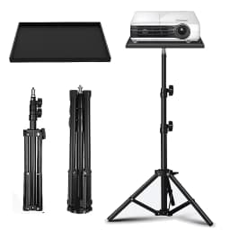 Projectors Tray 1/4inch Thread Tripod Tray Height Adjustable DJ Equipment Holder Telescopic Rod Standing for Projector Monitors