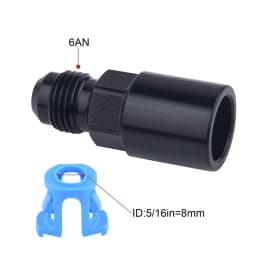 Quick Connect 6AN/8AN AN6/AN8 AN-6/AN-8 Male To 3/8" ,5/16" Quick Disconnect Male Push On EFI Fitting Adapter Aluminum