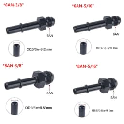 Quick Connect 6AN/8AN AN6/AN8 AN-6/AN-8 Male To 3/8" ,5/16" Quick Disconnect Male Push On EFI Fitting Adapter Aluminum