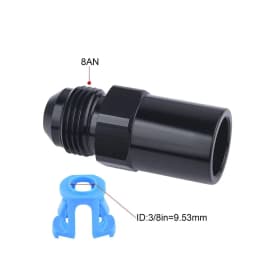 Quick Connect 6AN/8AN AN6/AN8 AN-6/AN-8 Male To 3/8" ,5/16" Quick Disconnect Male Push On EFI Fitting Adapter Aluminum