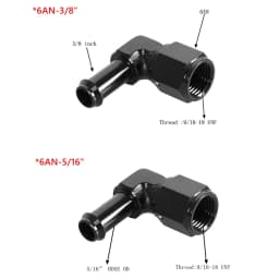 Quick Connect 6AN/8AN AN6/AN8 AN-6/AN-8 Male To 3/8" ,5/16" Quick Disconnect Male Push On EFI Fitting Adapter Aluminum
