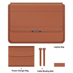 for Lenovo IdeaPad Flex 5 14inch Laptop Sleeve PULeather Magnetic Flip Case Foldable Stand Wrist Pad Charger Bag Cable Belt