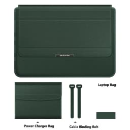 for Lenovo IdeaPad Flex 5 14inch Laptop Sleeve PULeather Magnetic Flip Case Foldable Stand Wrist Pad Charger Bag Cable Belt