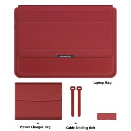 for Lenovo IdeaPad Flex 5 14inch Laptop Sleeve PULeather Magnetic Flip Case Foldable Stand Wrist Pad Charger Bag Cable Belt