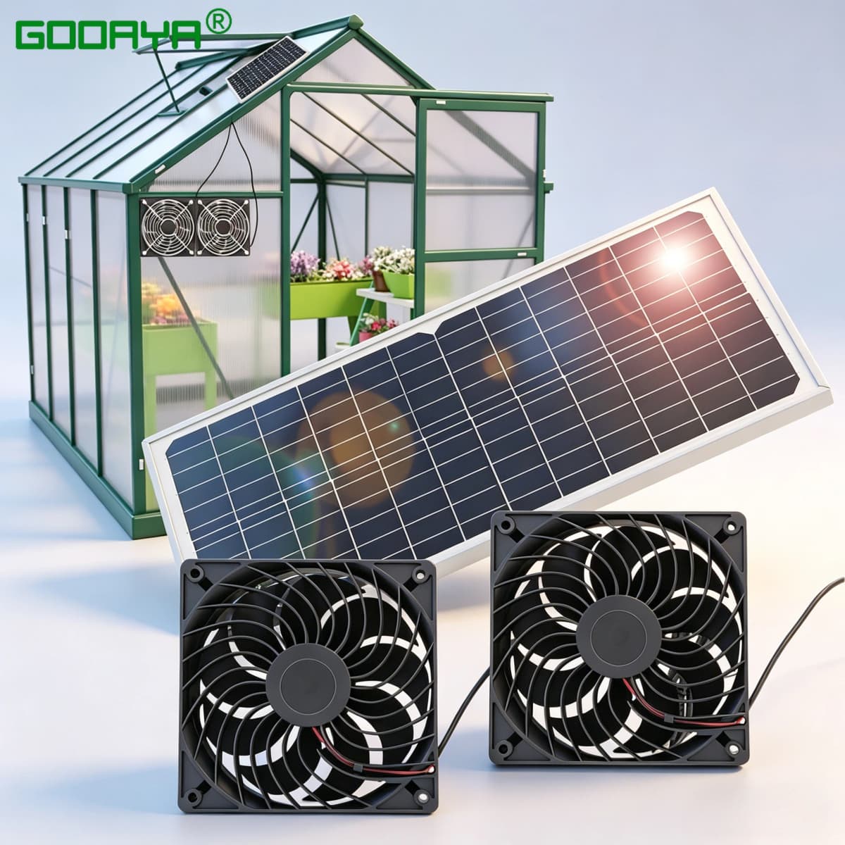 Solar Powered dual Fan Exhaust Fan 30W Waterproof Dual Exhaust Fan Air Extractor For Camping Greenhouse Kitchen Animal House RVs
