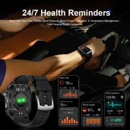 2026 New Men's Outdoor Fitness Smart Watch with Flashlight Multi-Functional Reminder 3D Dynamic Dial Sports Trajectory Tracker