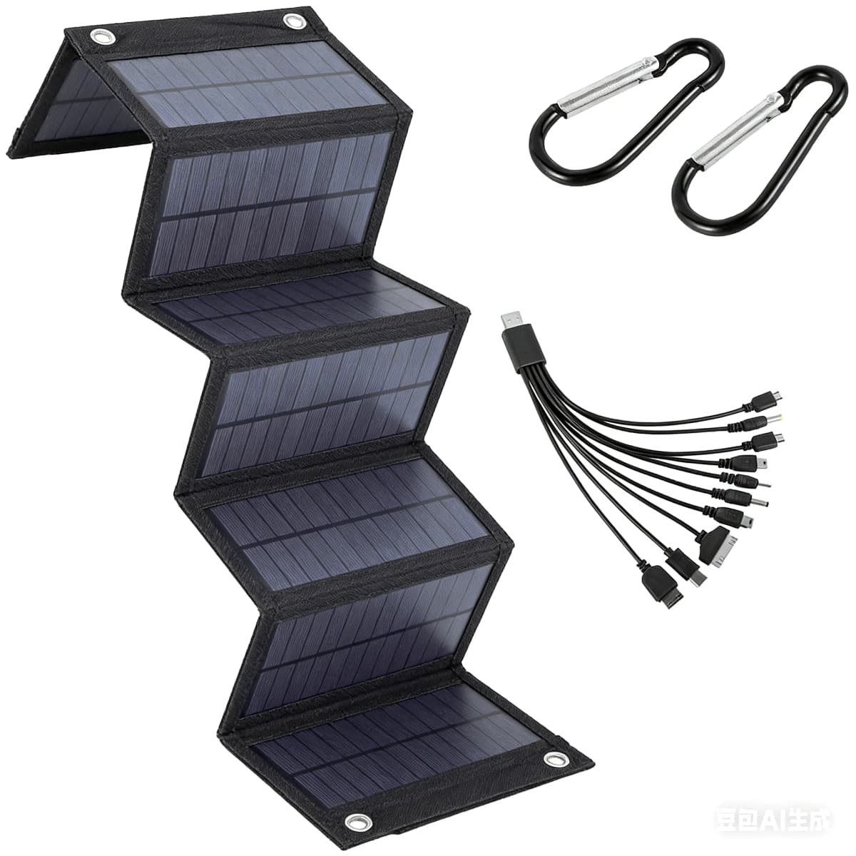 100W Foldable Solar Panel 5V USB Portable Folding Bag Battery Charger for Phone Outdoor Camping Waterproof Power Bank Battery