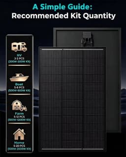 ECOBOSS 100W Solar Panel N-Type 16BB 25.8% Efficiency 100 Watt Solar Panels Monocrystalline Modules for 12V Off-Grid Systems Trailers Campers Boats Farms Cabins and Rooftops
