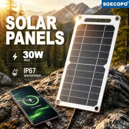 30W Portable Solar Panel 5V Solar Plate WithUSB Safe Stabilize Charger For Power Bank Phone Outdoor Camping Home RV Gift