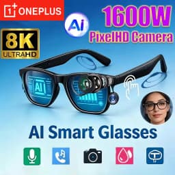 Oneplus NEW 1600W Sunglasses Wireless Bluetooth AI Glasses Smart Remote Control Touch Photo Recording Voice Assistant Translator
